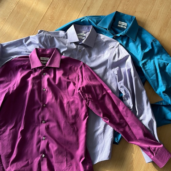 Calvin Klein slim fit button down shirt bundle - Picture 1 of 8